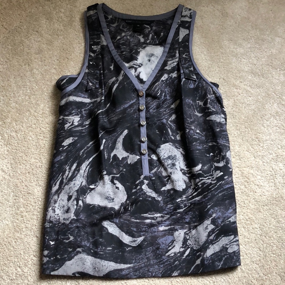 Marc by Marc Jacobs Menswear-Inspired Silk Top